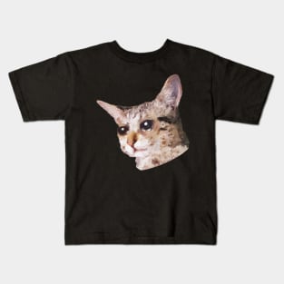 a crying cat painting Kids T-Shirt